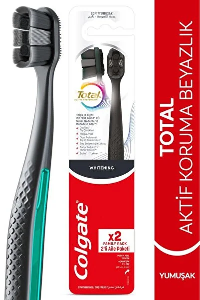 Colgate df total 2 li aile yumuşak siyah