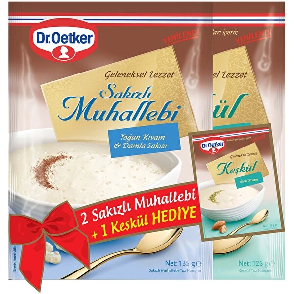 Dr oetker 2 sakızlı muh.+1 keskul hed.395 gr - 1