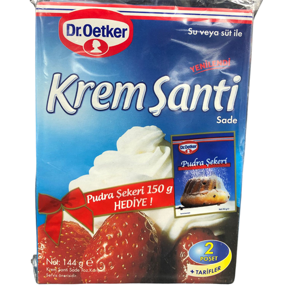 Dr oetker krem santı 144gr+pudra seker.150gr hed.