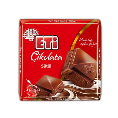 Etı cıkolata sutlu kare 60gr - 1