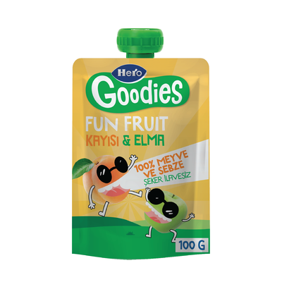 Hero goodıes kayısı-elma pure 100 gr - 1