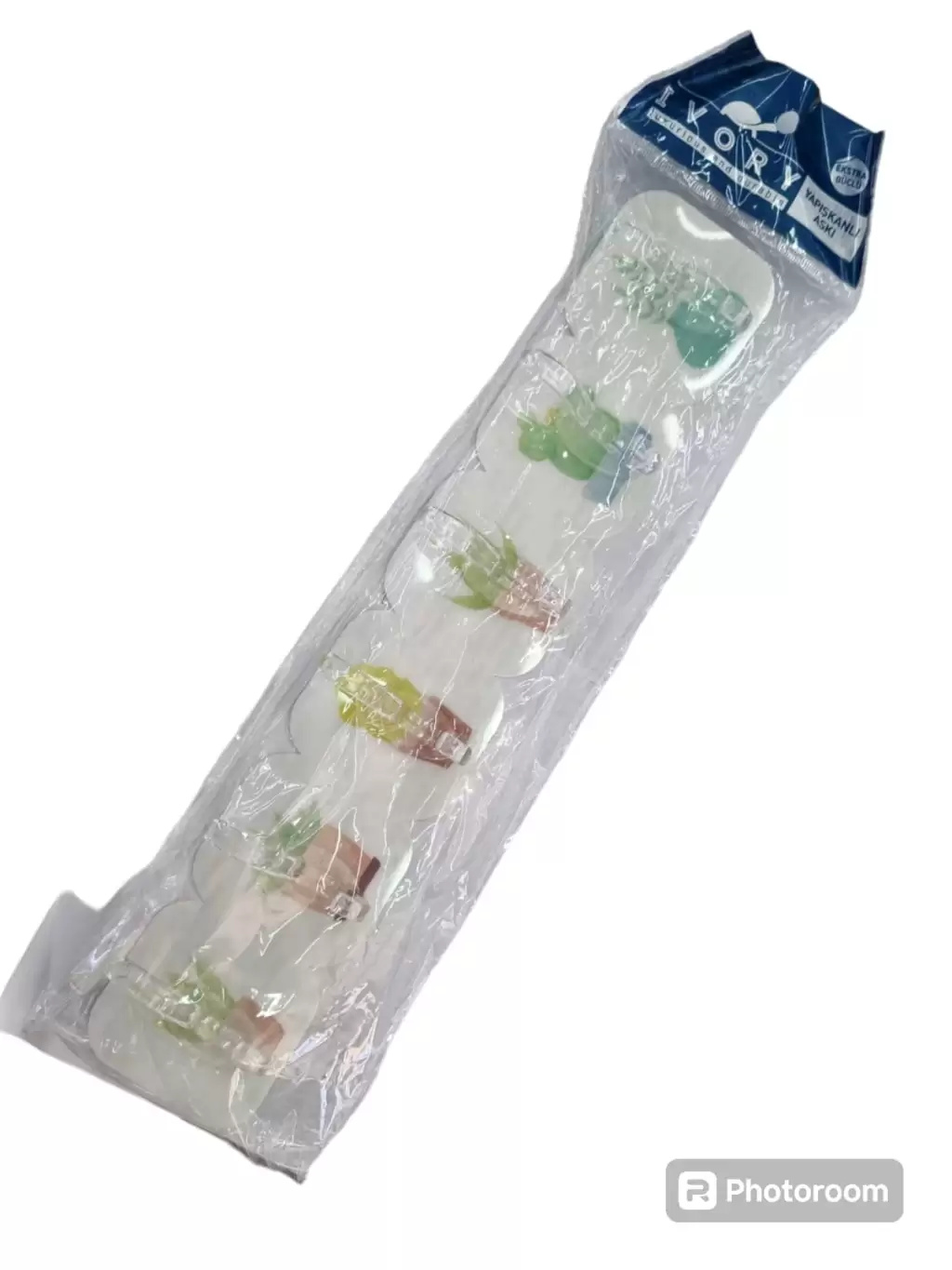 Ivory desenli yapışkanlı askı - 1