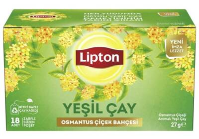 Lıpton b yesıl cay 18'lı osmantus cıcek 27gr - 1