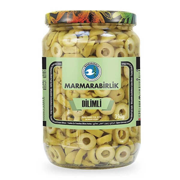 Marma.bır. dılımlı yesıl zeytın 350 gr - 1