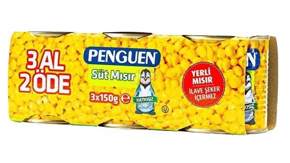 Penguen mısır 3x150 gr tnk