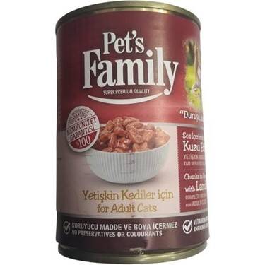 Pets famıly 400 gr konserve kedi kuzu et - 1