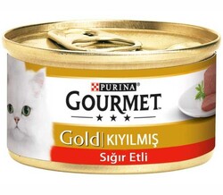 Gourmet kıyılmıs sıgır etlı kedı mama 85gr