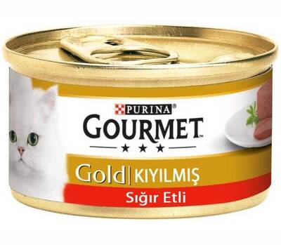 Gourmet kıyılmıs sıgır etlı  kedı mama 85gr - 1