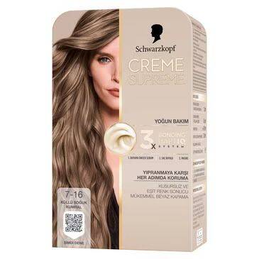 Schwarzkopf creme supreme 7-16 küllü soğ kumral - 1