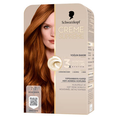 Schwarzkopf creme supreme 7-7 sıcak bakır - 1