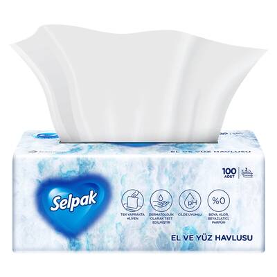 Selpak el yüz havlusu 100 lü - 1