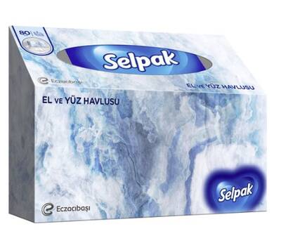 Selpak kutu el yüz havlusu 80 li - 1