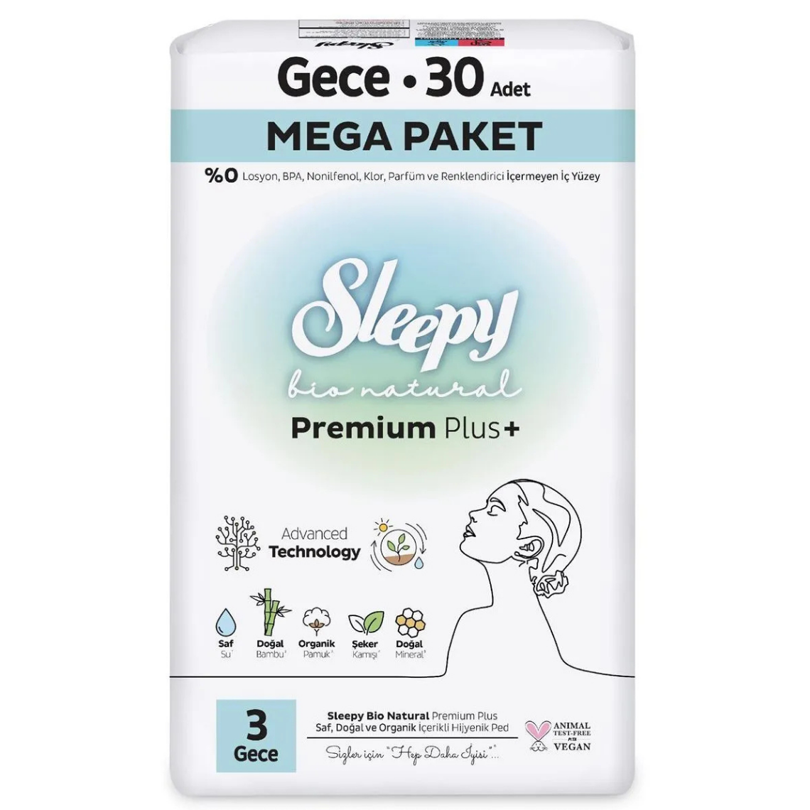 Sleepy ped bıo natural mega 30 lı gece - 1