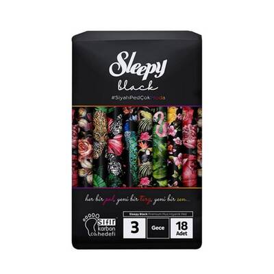 Sleepy ped super eko black 18 li gece - 1