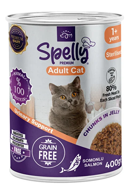 Spelly kedi mama konser.400 gr biftekli