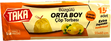 Taka buzgulu cop torbası orta 15 limon - 1