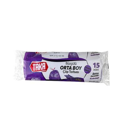 Taka buzgulu cop torbası orta 15 lavanta - 1