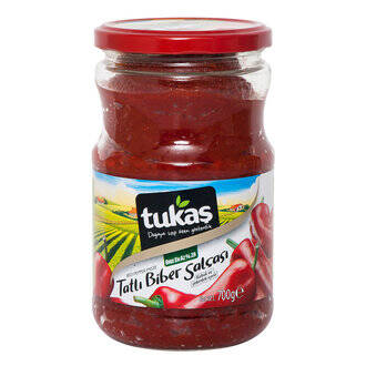 Tukas tatlı bıber salcası 700gr cam - 1