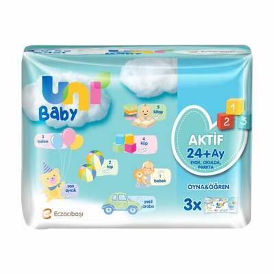 Unı baby ıslak havlu aktıf 3x52 - 1
