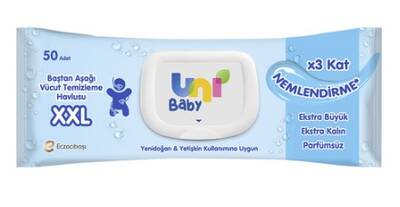 Unı baby vücut temizleme havlusu 50 li - 1